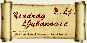 Miodrag LJubanović vizit kartica